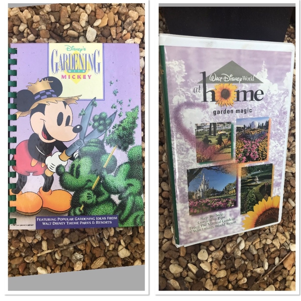 VTG Disney Gardening book plus VHS  gardening tips